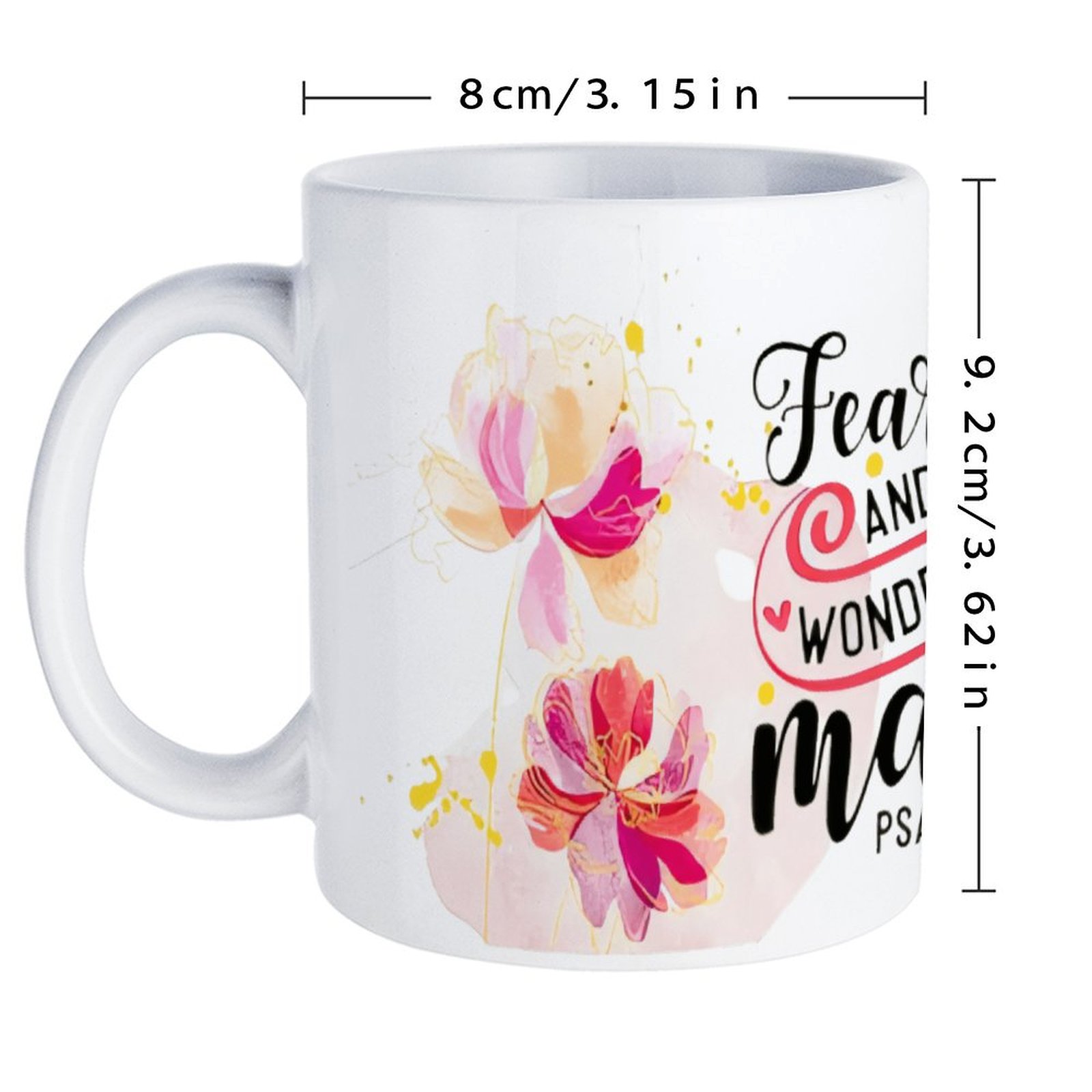 Fearfully And Wonderfully Made - Sublimation Mug White ulasan dan harga
