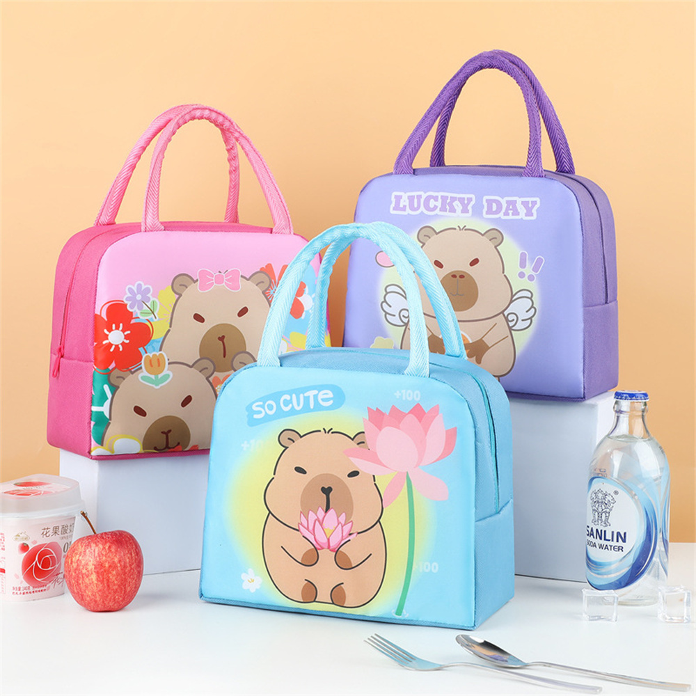 Cartoon Capybara Lunch Bag Ins - Tote Bag Sublimation ulasan dan harga