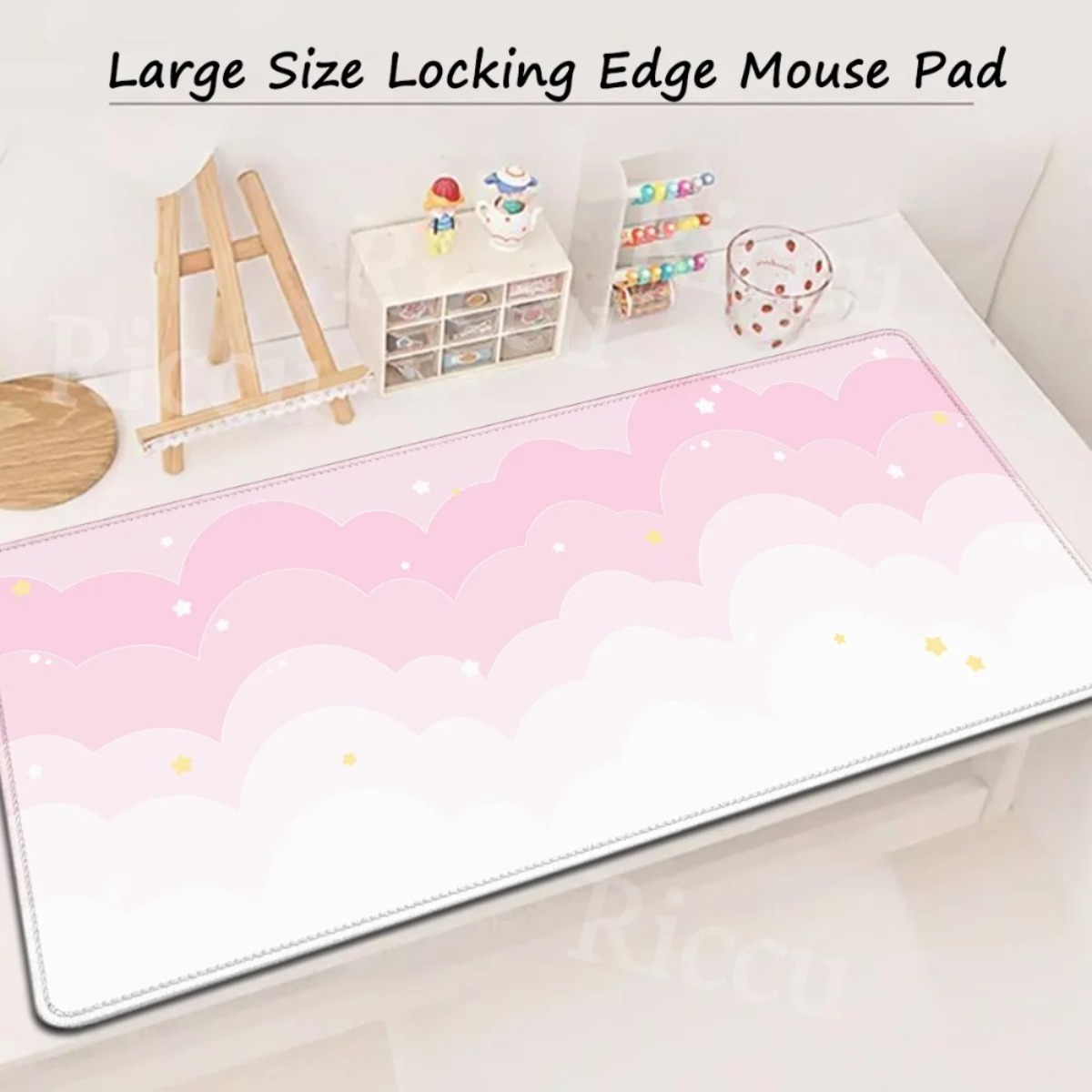 Pink Pastel Clouds Extended Mo - Mouse Pad Blank Sublimation ulasan dan harga