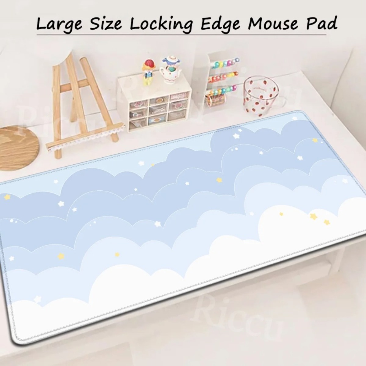 Pink Pastel Clouds Extended Mo - Mouse Pad Blank Sublimation ulasan dan harga