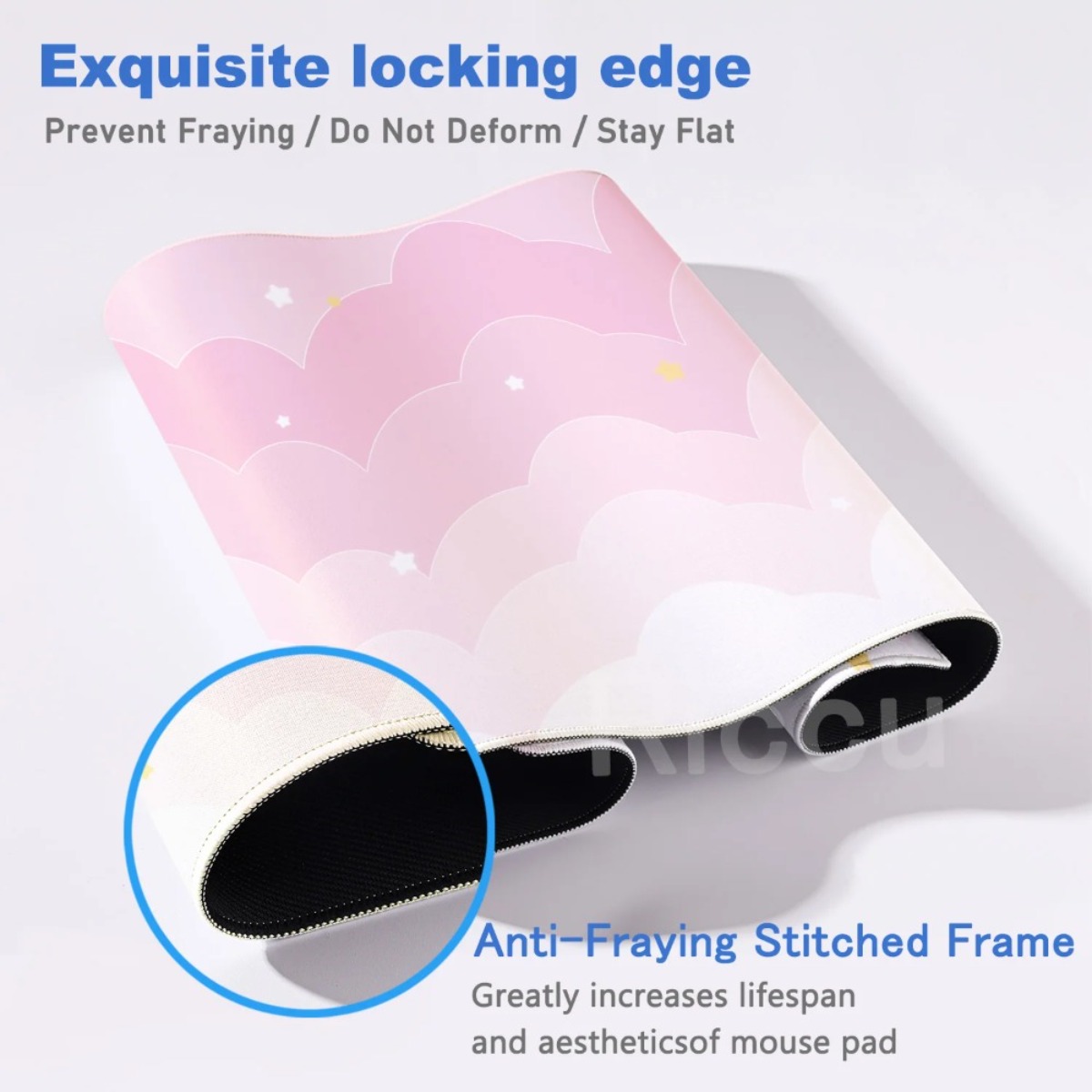 Pink Pastel Clouds Extended Mo - Mouse Pad Blank Sublimation ulasan dan harga