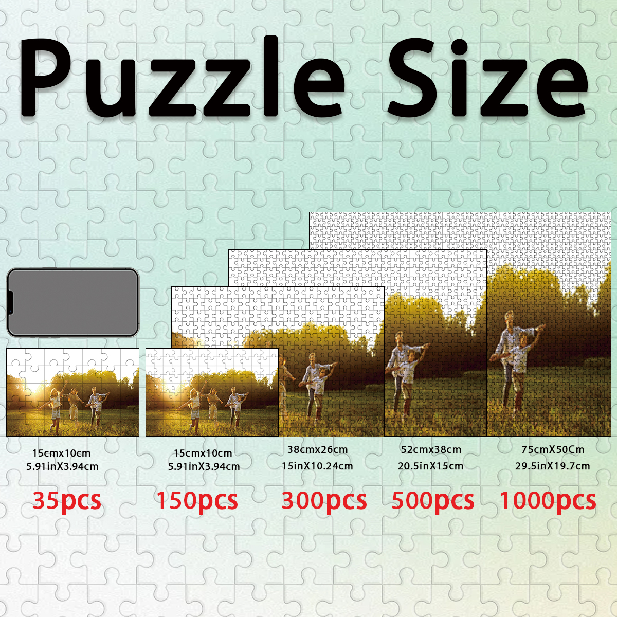 1pc Custom Photo Single Portra - Puzzle Blank White ulasan dan harga