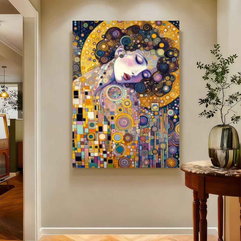 Framed S Gustav Klimt Inspired - Canvas Wrap Ready ulasan dan harga