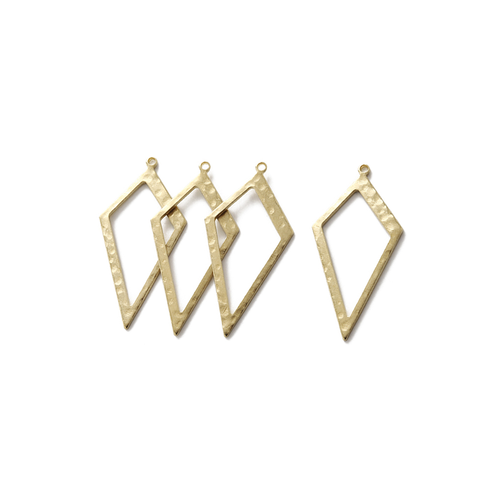 Raw Brass Hammered Rhombus Cha - Metal Photo Panel ulasan dan harga