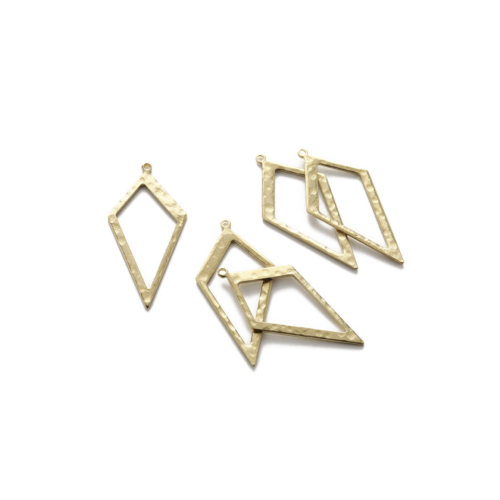 Raw Brass Hammered Rhombus Cha - Metal Photo Panel ulasan dan harga