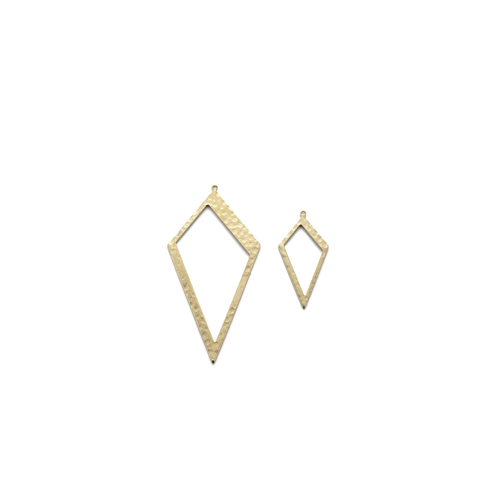Raw Brass Hammered Rhombus Cha - Metal Photo Panel ulasan dan harga