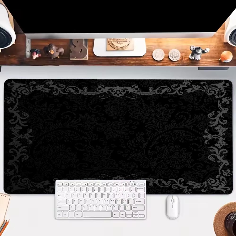 Black Flower Lace Mouse Pad La - Mouse Pad Blank Sublimation ulasan dan harga