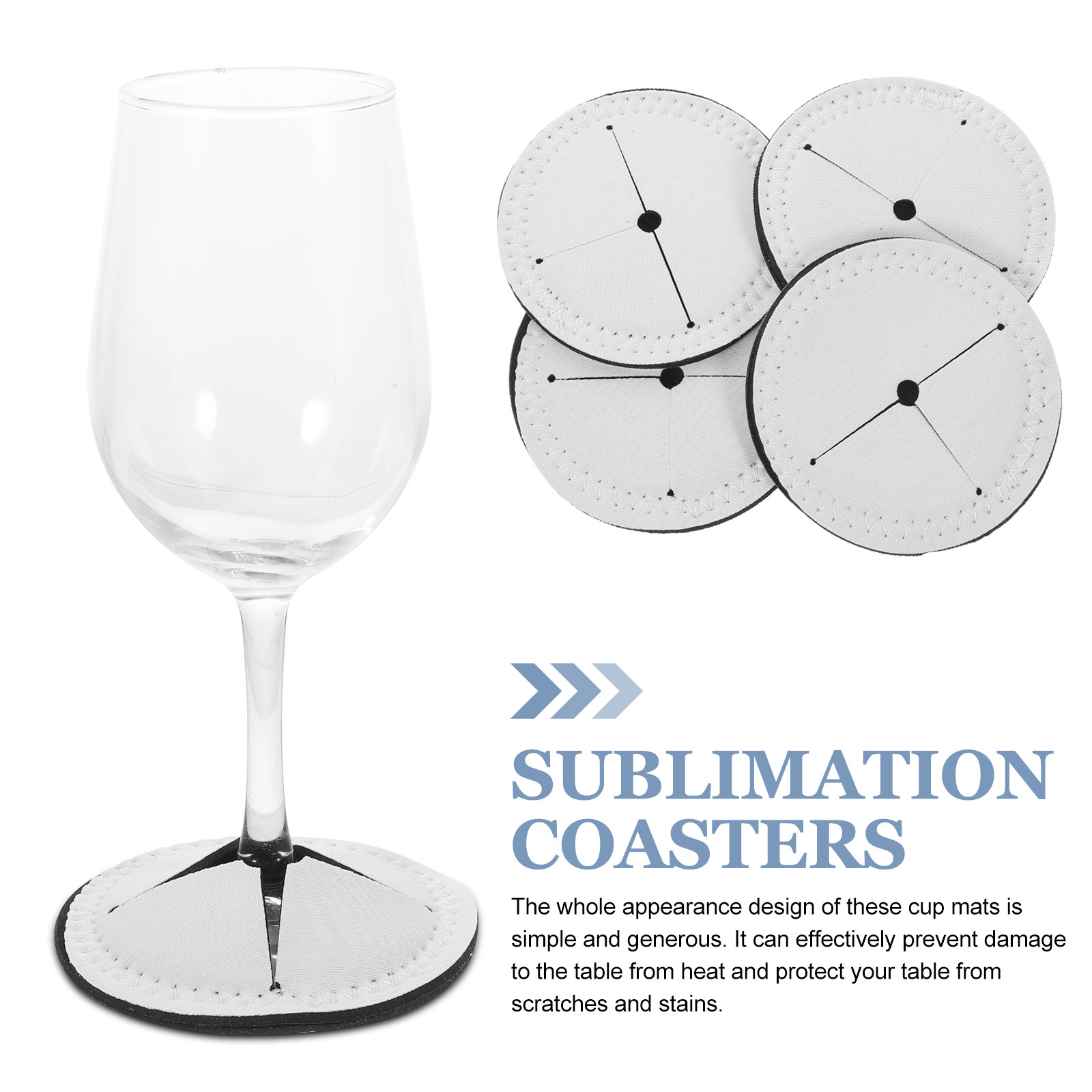 4Pcs Stem Glass Coasters Heat  - Coaster Sublimation Blank ulasan dan harga
