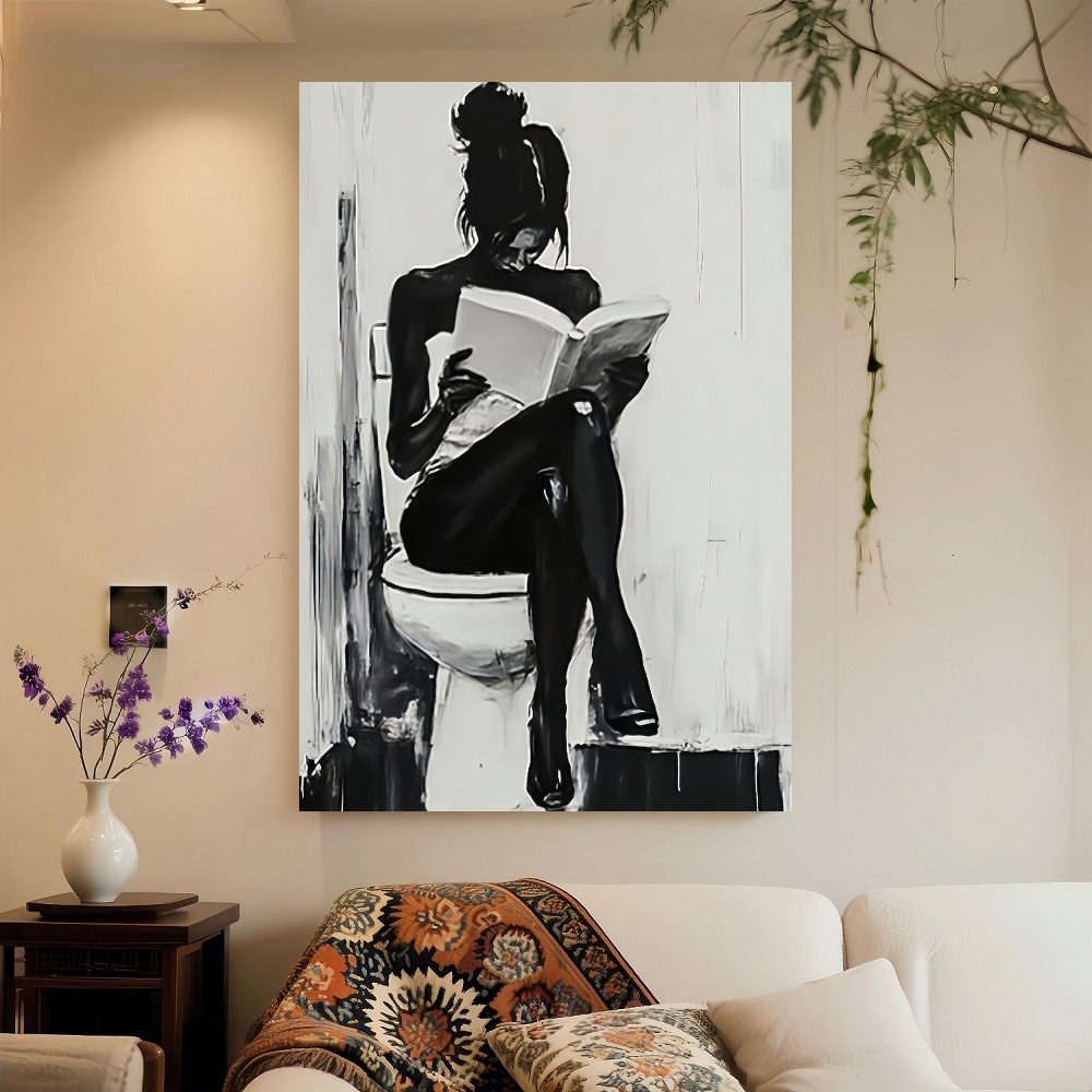 Framed 1pc Modern Abstract Wom - Canvas Wrap Ready ulasan dan harga