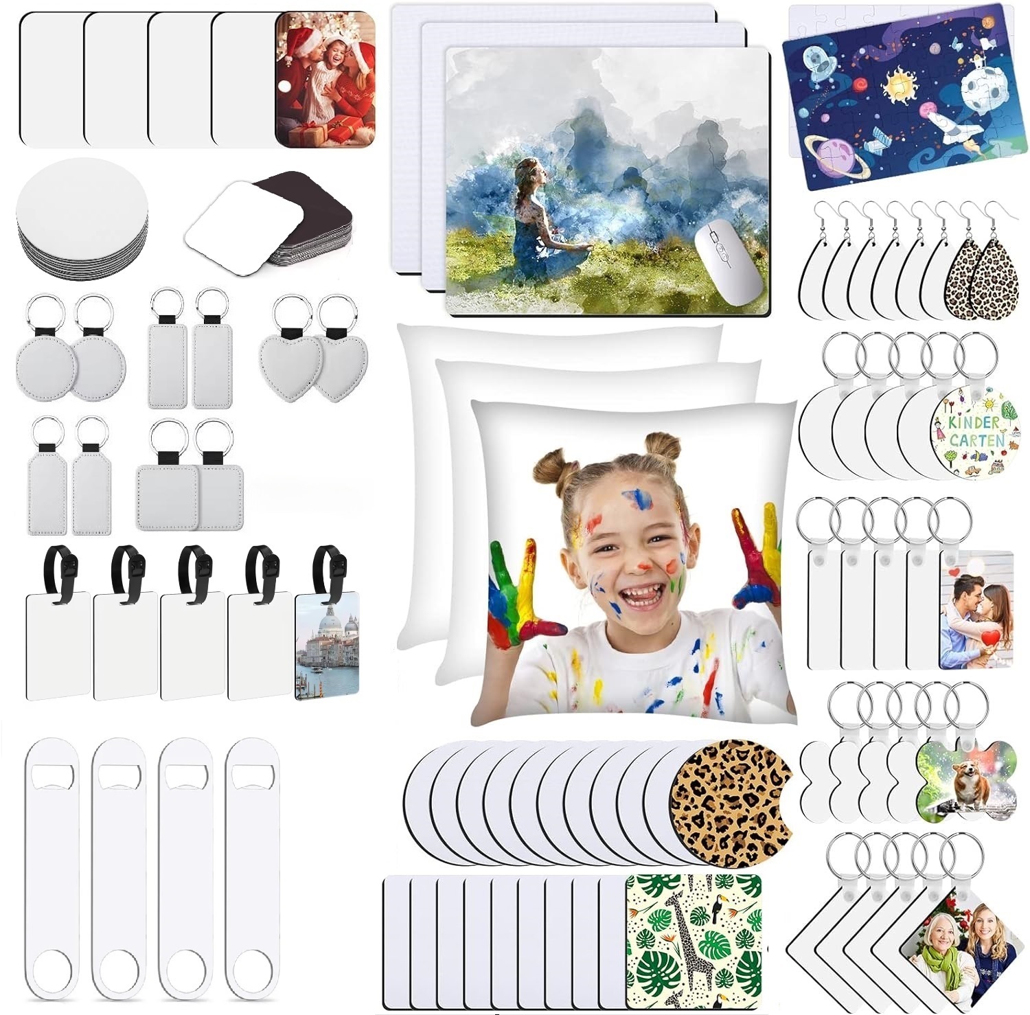 90pcs  Sublimation Blank Start - Coaster Sublimation Blank ulasan dan harga