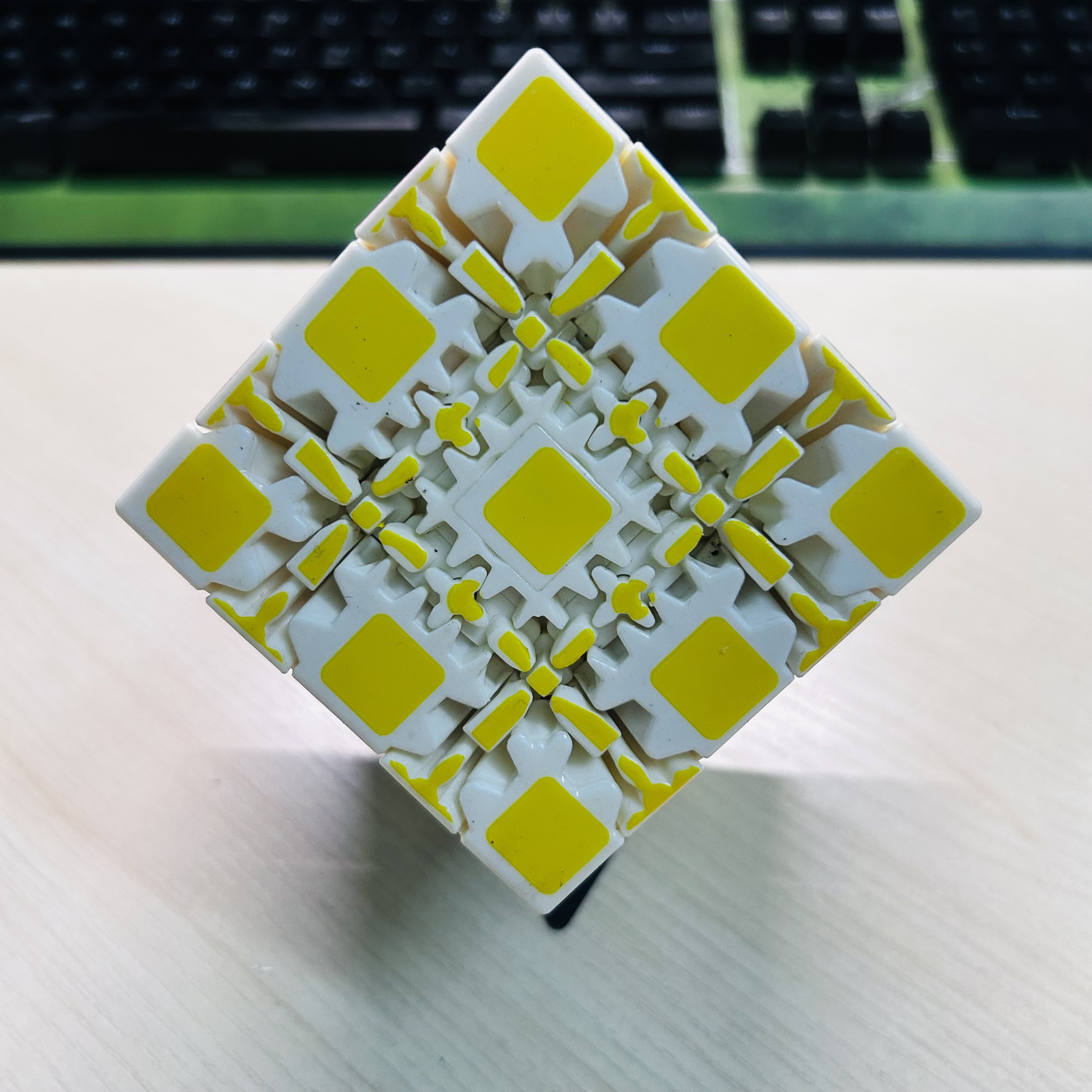 Collection Cube 5x5 Gear Cube  - Puzzle Blank White ulasan dan harga