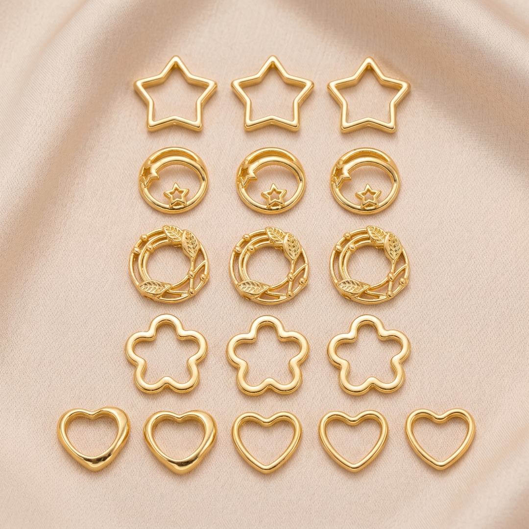 10pcs 18K Gold Plated Heart St - Metal Photo Panel ulasan dan harga