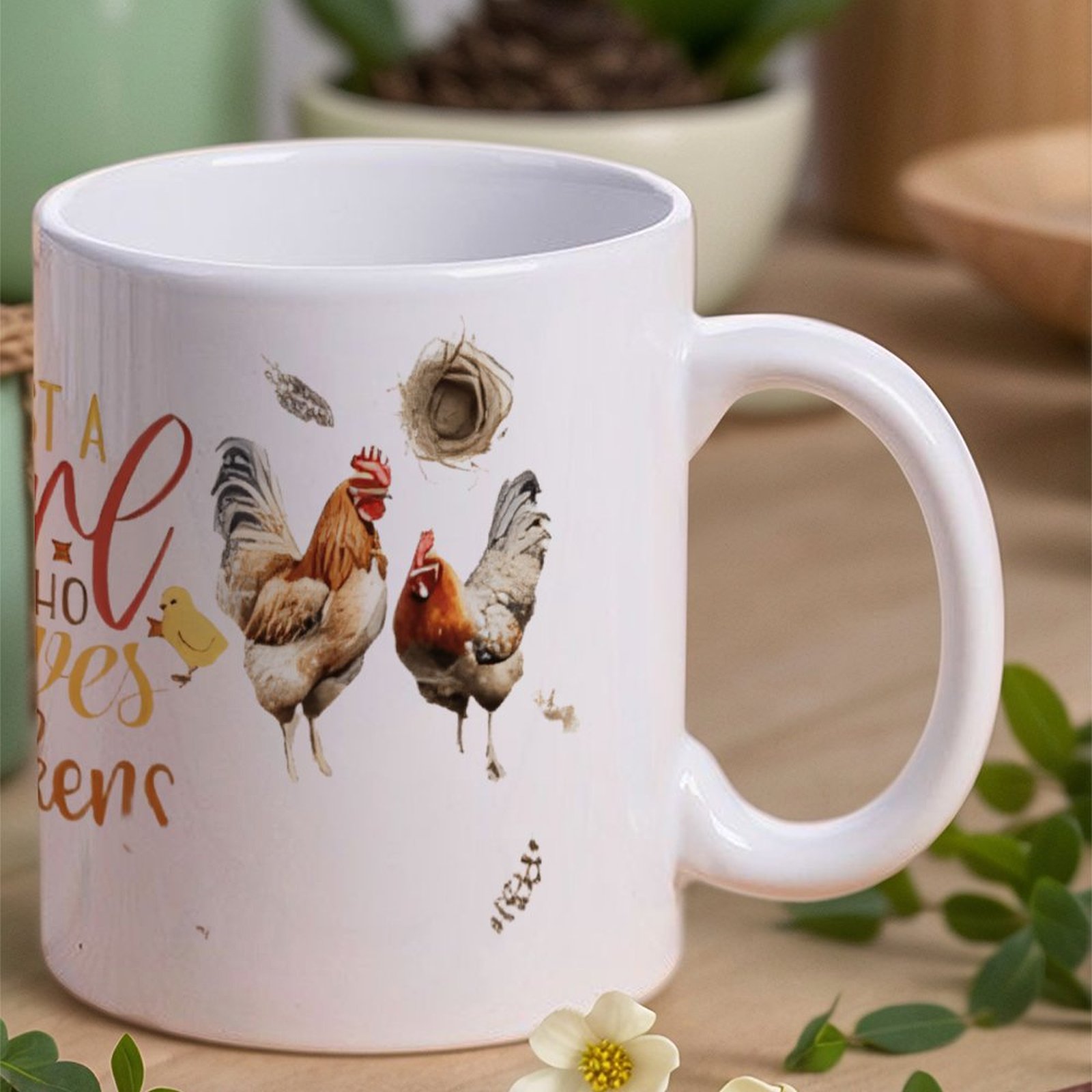 Just A Girl Who Loves Chickens - Sublimation Mug White ulasan dan harga